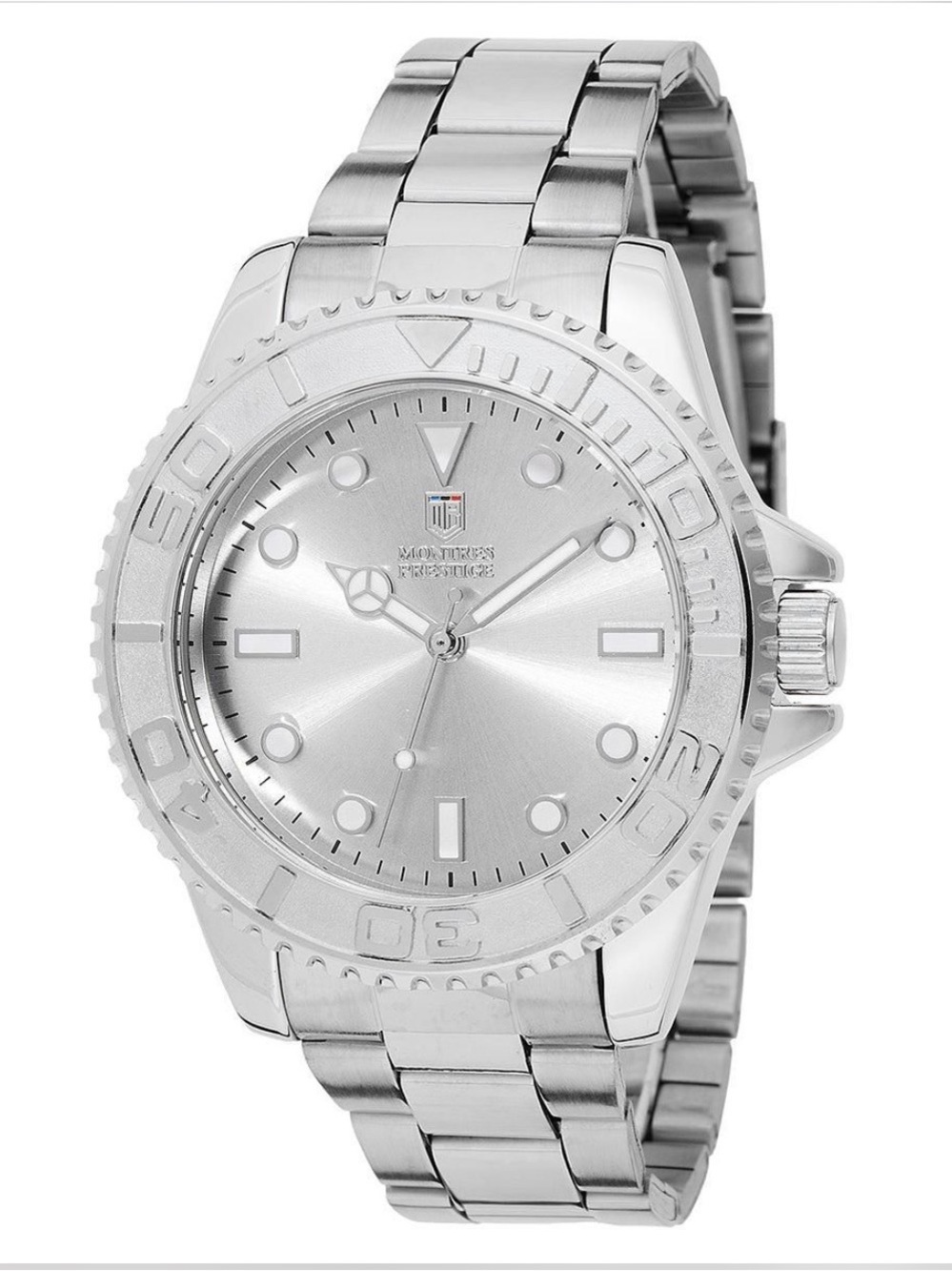 NWT Invicta x Montres Prestige Men's Watch White
Silver Steel 43mm MPW-0266